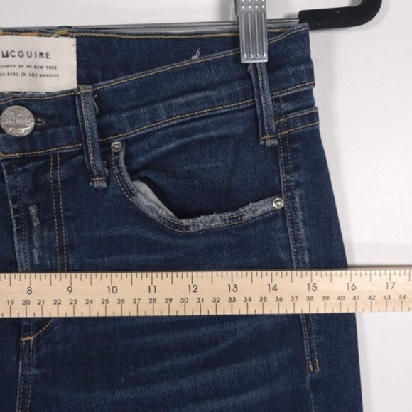 McGUIRE Women’s Jeans Mid Rise Distressed Skinny STYLE 157A Size 27 - Picture 5 of 13